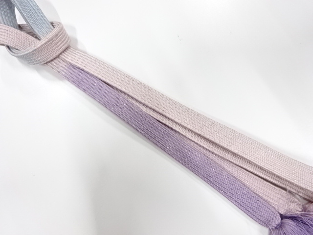 正絹　無形文化財　道明製　手組帯締め